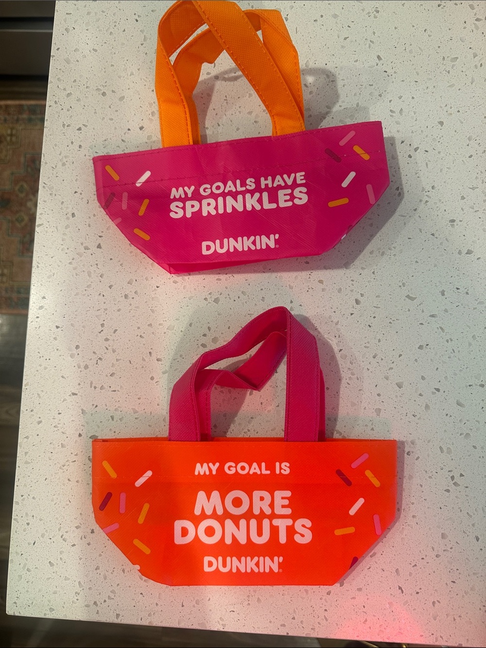 Dunkin' Pink & Orange Sprinkles Tote Set Promo Item Summer 2025